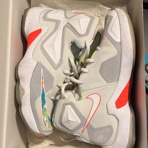 Nike LeBron XIII “Easter” GS in White and multicolored